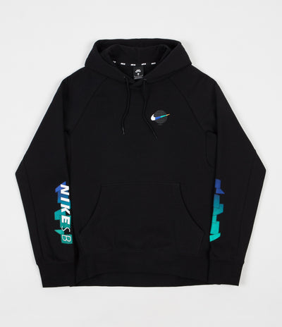 Nike SB Icon GFX Hoodie - Black / White