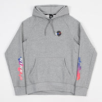 Nike SB Icon GFX Hoodie - Dark Grey Heather / White thumbnail