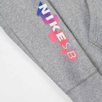 Nike SB Icon GFX Hoodie - Dark Grey Heather / White thumbnail