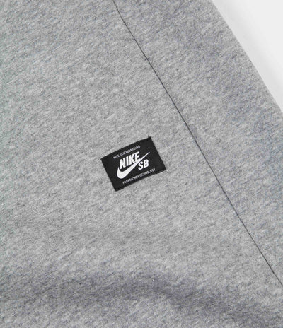 Nike SB Icon GFX Hoodie - Dark Grey Heather / White