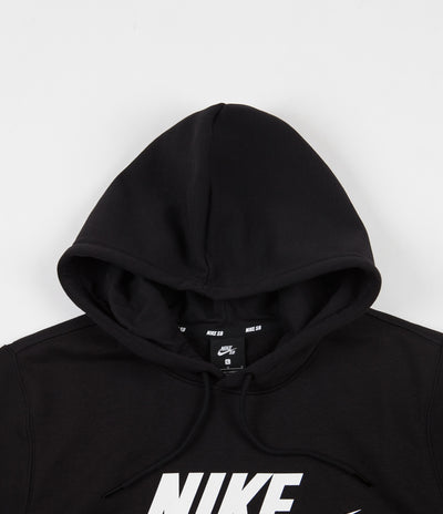 Nike SB Icon Hoodie - Black / White