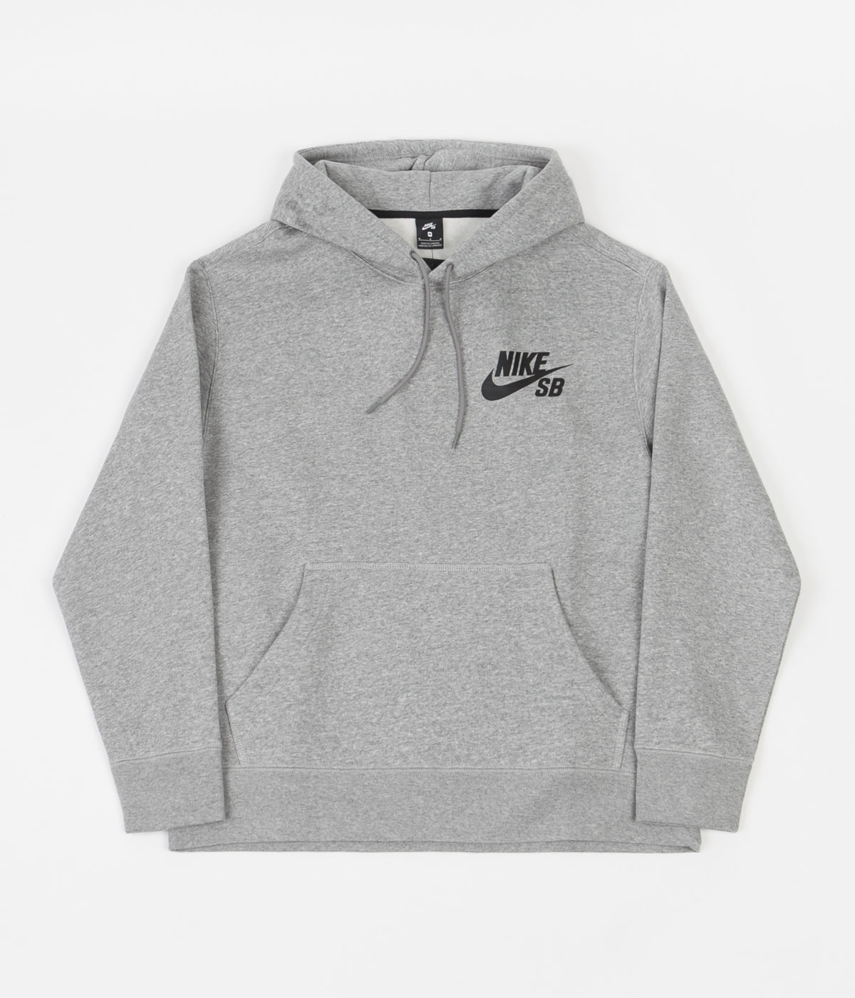 Nike SB Icon Hoodie - Dark Grey Heather / Black / Black | Flatspot