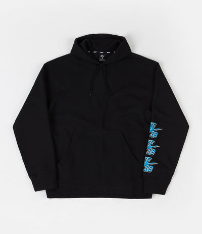 Nike SB Icon Triple Stack Pullover Hoodie - Black / Blue Stardust