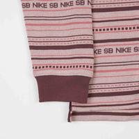 Nike SB Jacquard Long Sleeve Polo Shirt - Pink Oxford / Dark Wine / Pink Salt thumbnail