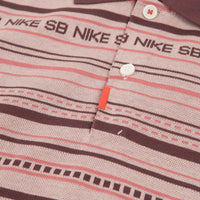 Nike SB Jacquard Long Sleeve Polo Shirt - Pink Oxford / Dark Wine / Pink Salt thumbnail