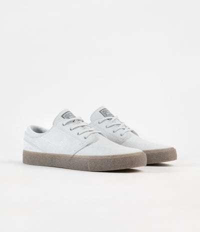 Nike SB Janoski Flyleather Shoes - Pure Platinum / Pure Platinum