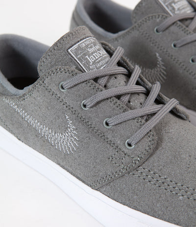 Nike SB Janoski Flyleather Shoes - Tumbled Grey / White - Tumbled Grey - White