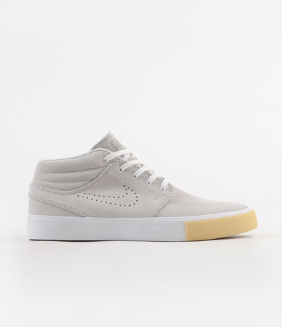 Nike SB Janoski Mid Remastered Shoes - White / White - Vast Grey - Gum Yellow