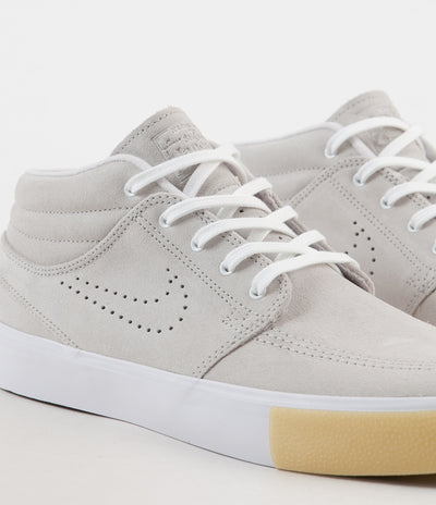 Nike SB Janoski Mid Remastered Shoes - White / White - Vast Grey - Gum Yellow