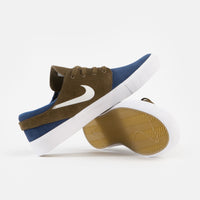 Nike SB Janoski Remastered Shoes - Mystic Navy / Sail - Yukon Brown - White thumbnail