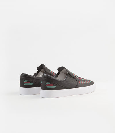 Nike SB Janoski Slip On Remastered Crafted Shoes - Black / Black - Bicoastal - Team Red