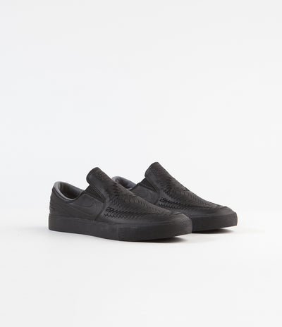 Nike SB Janoski Slip On Remastered Crafted Shoes - Black / Black - Black - Black