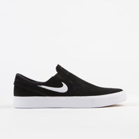 Nike SB Janoski Slip On Remastered Shoes - Black / White - White thumbnail