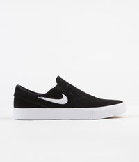 Nike SB Janoski Slip On Remastered Shoes - Black / White - White