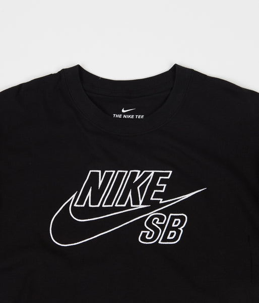 Nike SB Logo T-Shirt - Black / White | Flatspot