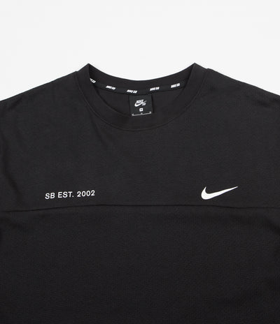 Nike SB Mesh Long Sleeve T-Shirt - Black / White