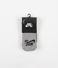 Nike SB No Show Skateboarding Socks - Dark Grey Heather / Black