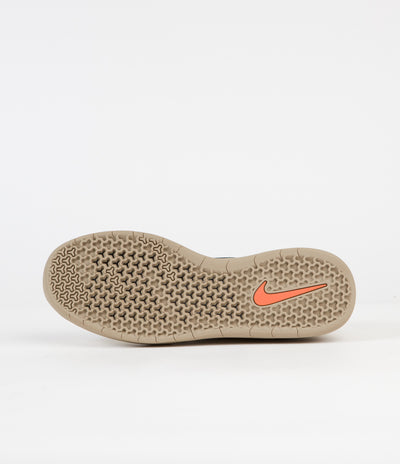 Nike SB Nyjah Free 2 Shoes - Rattan / Black - Noble Green - Safety Orange