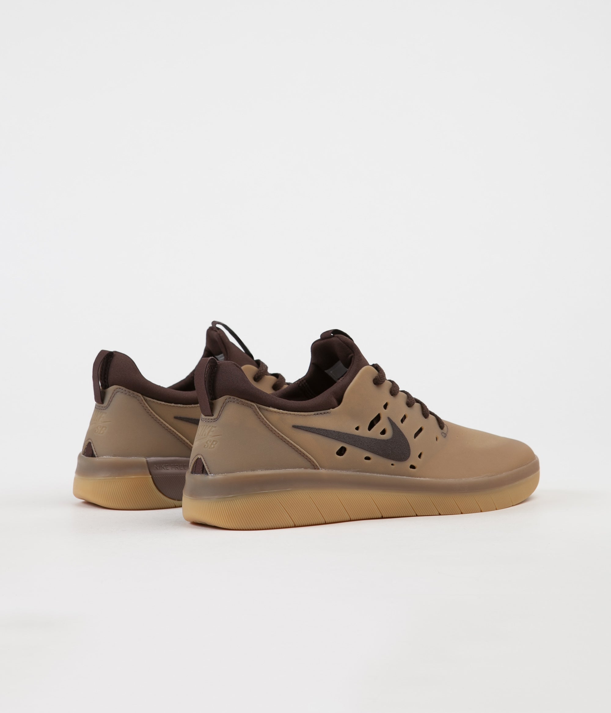 Nike SB Nyjah Free Shoes - Gum Dark Brown / Baroque Brown | Flatspot