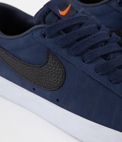 Nike SB Orange Label Blazer Low GT Shoes - Midnight Navy / Black - Midnight Navy