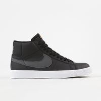 Nike SB Orange Label Blazer Mid Shoes - Black / Dark Grey - Black - White thumbnail