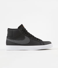 Nike SB Orange Label Blazer Mid Shoes - Black / Dark Grey - Black - White