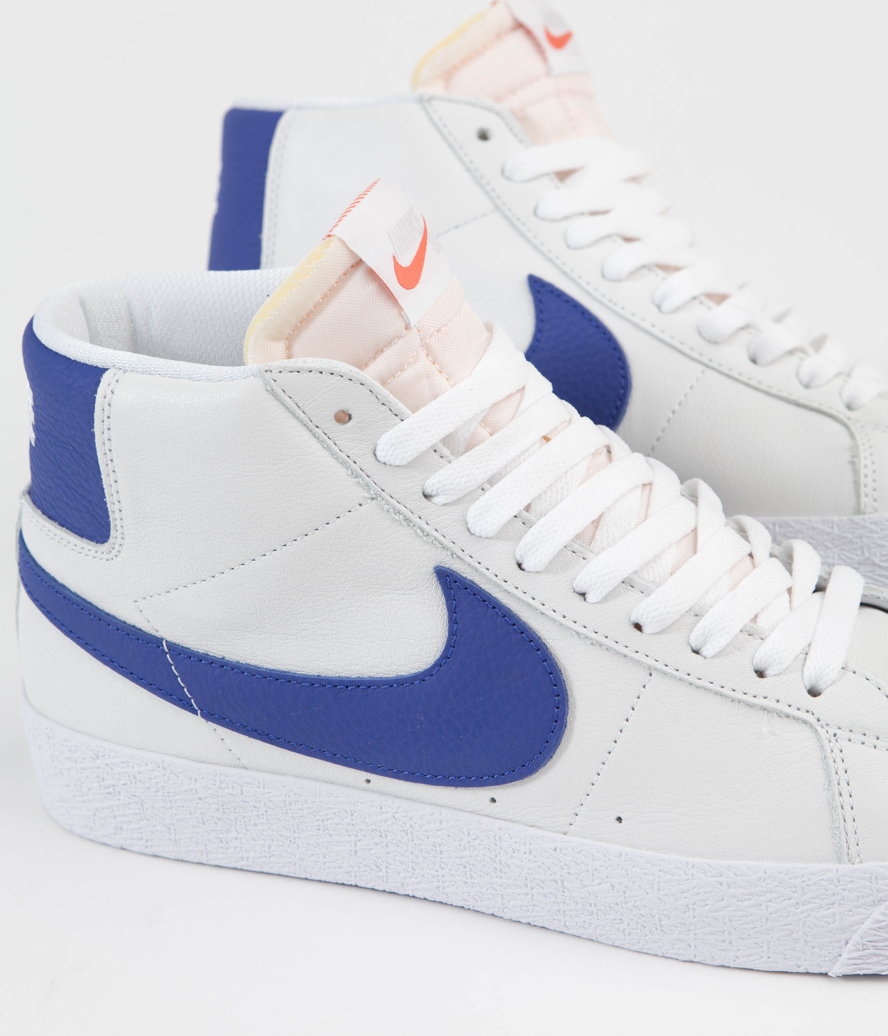 Nike SB Orange Label Blazer Mid Shoes - White / Varsity Royal - White ...