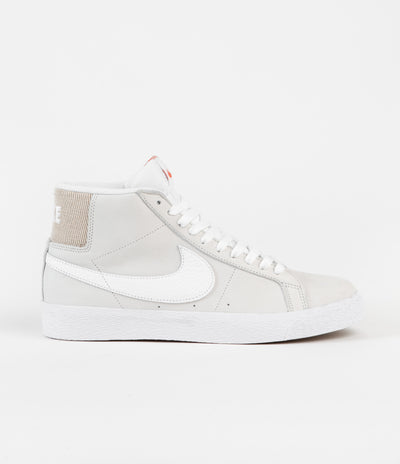 Nike SB Orange Label Blazer Mid Shoes - White / White - White - Summit White