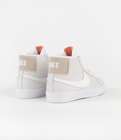 Nike SB Orange Label Blazer Mid Shoes - White / White - White - Summit White