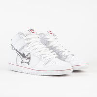 Nike SB Orange Label Dunk High Pro 'Oski' Shoes - White / Cool Grey - White - White thumbnail