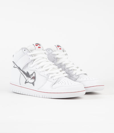 Nike SB Orange Label Dunk High Pro 'Oski' Shoes - White / Cool Grey - White - White