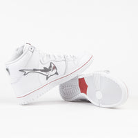 Nike SB Orange Label Dunk High Pro 'Oski' Shoes - White / Cool Grey - White - White thumbnail