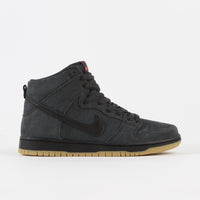 Nike SB Orange Label Dunk High Pro Shoes - Dark Smoke Grey / Black - Dark Smoke Grey  - White thumbnail