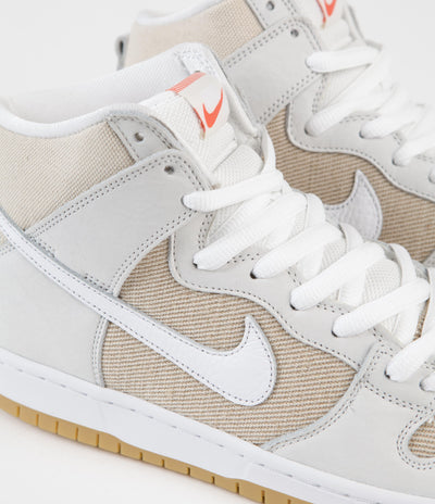 Nike SB Orange Label Dunk High Pro Shoes - Natural / White - Natural - Natural