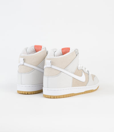 Nike SB Orange Label Dunk High Pro Shoes - Natural / White - Natural - Natural