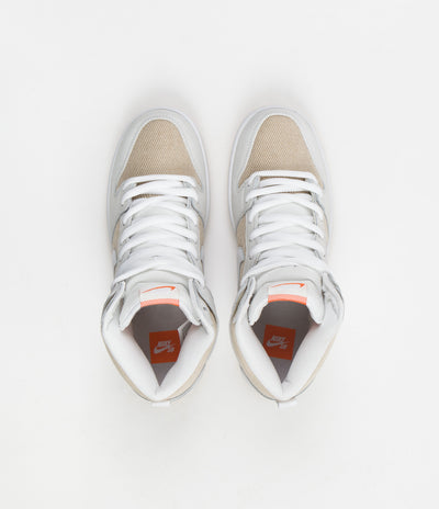 Nike SB Orange Label Dunk High Pro Shoes - Natural / White - Natural - Natural