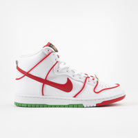 Nike SB P-Rod Dunk High Premium Shoes - White / University Red - White - Classic Green thumbnail