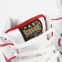 Nike SB P-Rod Dunk High Premium Shoes - White / University Red - White - Classic Green thumbnail