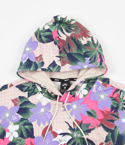 Nike SB Paradise Hoodie - Fossil / Fossil / Digital Pink