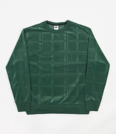 Nike SB Plaid Crewneck Sweatshirt - Noble Green / Noble Green