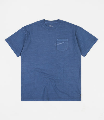 Nike SB Pocket Overdye T-Shirt - Mystic Navy / Birch Heather / White