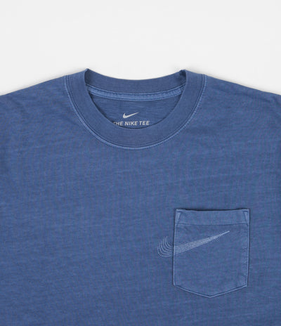 Nike SB Pocket Overdye T-Shirt - Mystic Navy / Birch Heather / White