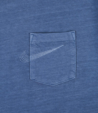 Nike SB Pocket Overdye T-Shirt - Mystic Navy / Birch Heather / White