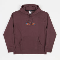 Nike SB Mosaic Hoodie - Dark Wine / Navy / Pink Salt thumbnail