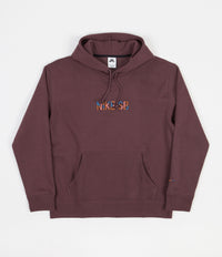 Nike SB Mosaic Hoodie - Dark Wine / Navy / Pink Salt