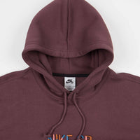 Nike SB Mosaic Hoodie - Dark Wine / Navy / Pink Salt thumbnail