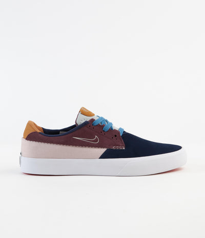 Nike SB Shane Shoes - Midnight Navy / Sail - Dark Wine - Pink Oxford