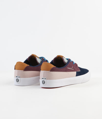 Nike SB Shane Shoes - Midnight Navy / Sail - Dark Wine - Pink Oxford