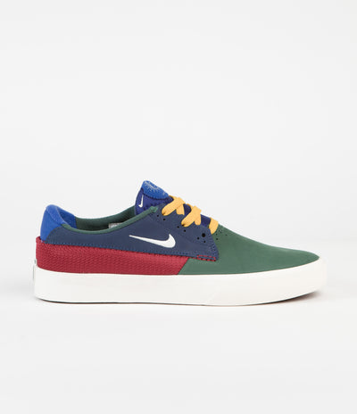 Nike SB Shane Shoes - Noble Green / Sail - Varsity Red - Navy