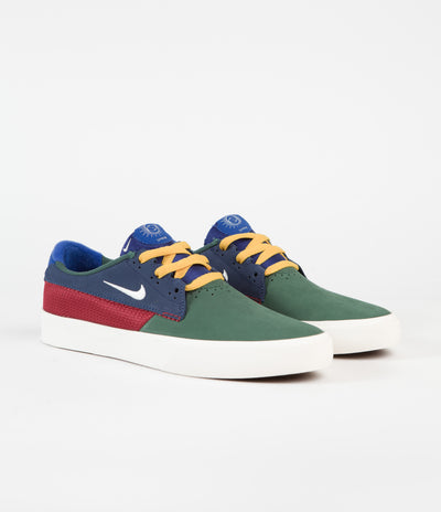 Nike SB Shane Shoes - Noble Green / Sail - Varsity Red - Navy